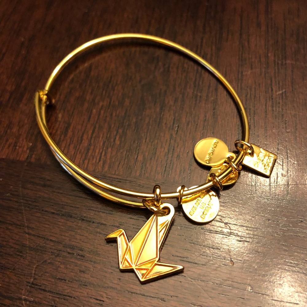 Alex and Ani paper crane bracelet
